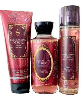 Bath & Body Works Everlasting Magic Fragrance Mist, Body Wash & Body Cream Set 3